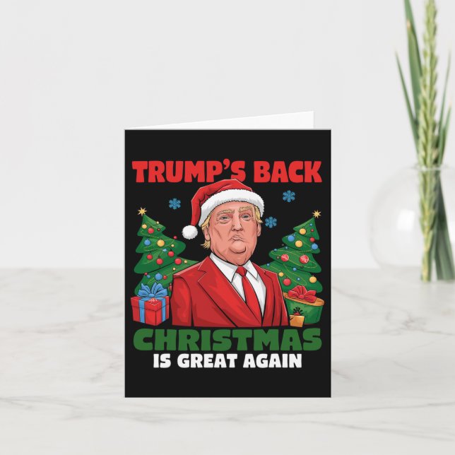 Santa Trump Dance Gör julen Underbar igen till Uga Kort (Framsida)
