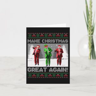 Santa Trump Dance Gör julen Underbar igen till Uga Kort