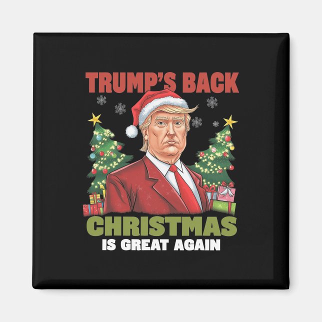 Santa Trump Dance Gör julen Underbar igen till Uga Magnet (Framsidan)