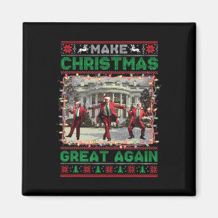 Santa Trump Dance Gör julen Underbar igen till Uga Magnet