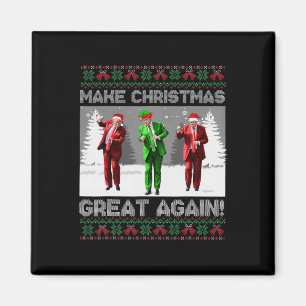 Santa Trump Dance Gör julen Underbar igen till Uga Magnet