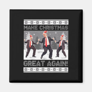 Santa Trump Dance Gör julen Underbar igen till Uga Magnet