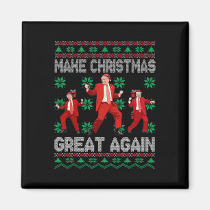 Santa Trump Dance Gör julen Underbar igen till Uga Magnet