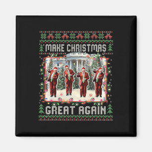 Santa Trump Dance Gör julen Underbar igen till Uga Magnet