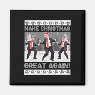 Santa Trump Dance Gör julen Underbar igen till Uga Magnet