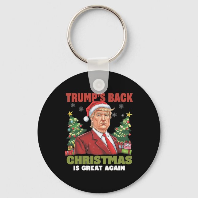 Santa Trump Dance Gör julen Underbar igen till Uga Nyckelring (Framsida)