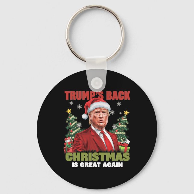 Santa Trump Dance Gör julen Underbar igen till Uga Nyckelring (Framsida)