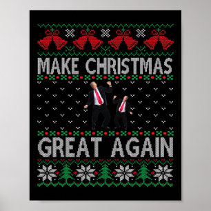 Santa Trump Dance Gör julen Underbar igen till Uga Poster
