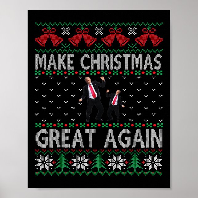Santa Trump Dance Gör julen Underbar igen till Uga Poster (Framsidan)