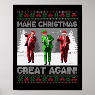 Santa Trump Dance Gör julen Underbar igen till Uga Poster