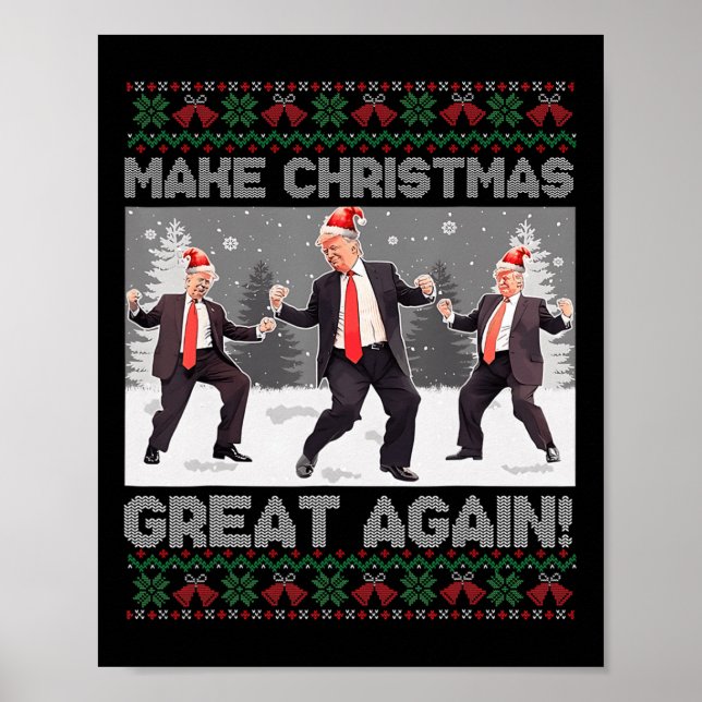 Santa Trump Dance Gör julen Underbar igen till Uga Poster (Framsidan)