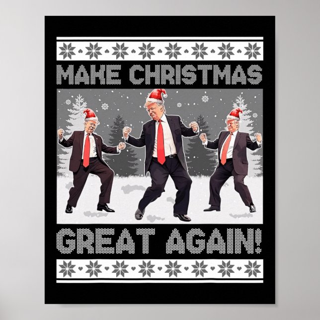 Santa Trump Dance Gör julen Underbar igen till Uga Poster (Framsidan)