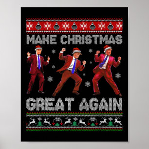 Santa Trump Dance Gör julen Underbar igen till Uga Poster