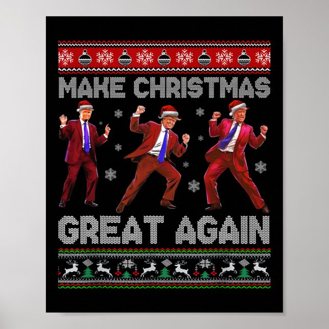 Santa Trump Dance Gör julen Underbar igen till Uga Poster (Framsidan)