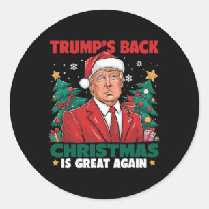 Santa Trump Dance Gör julen Underbar igen till Uga Runt Klistermärke