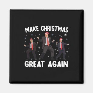 Santa Trump Dans Gör julen stor igen Xmas Magnet