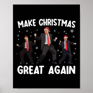 Santa Trump Dans Gör julen stor igen Xmas Poster