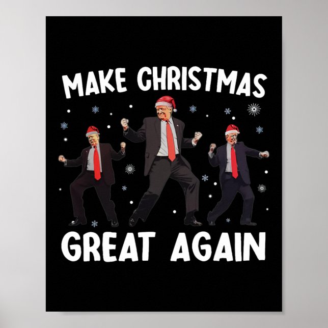 Santa Trump Dans Gör julen stor igen Xmas  Poster (Framsidan)