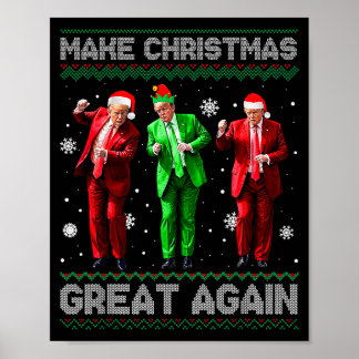 Santa Trump Dans Göra julen stor igen ful Poster
