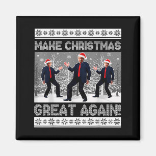 Santa Trump Dans Roligt Gör Julen Stor Igen Magnet