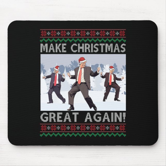 Santa Trump Dansa Gör julen stor igen ful  Musmatta (Framsidan)