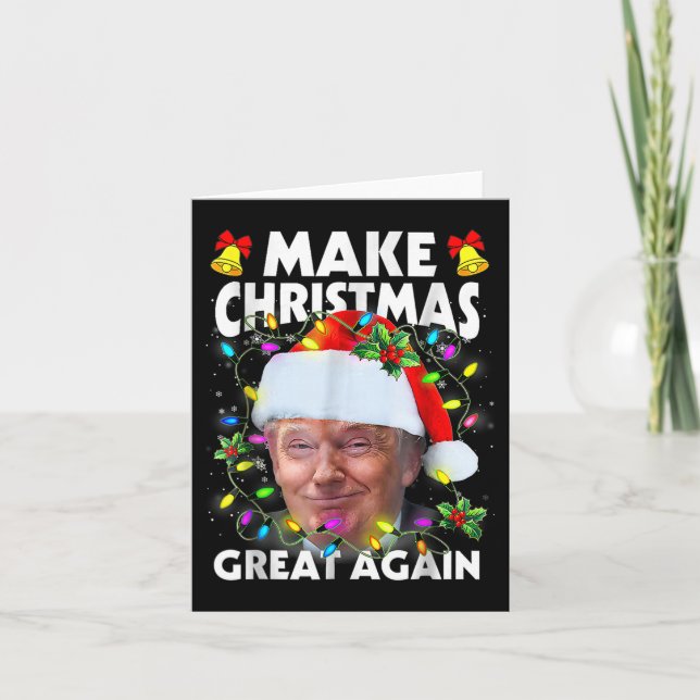 Santa Trump Gör julen Underbar igen Ugly Julafton  Kort (Framsida)