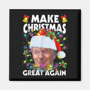 Santa Trump Gör julen Underbar igen Ugly Julafton  Magnet