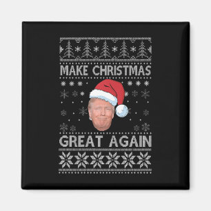 Santa Trump Gör julen Underbar igen Ugly Sweate Magnet