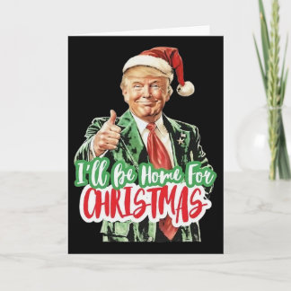Santa Trump jag kommer hem till jul  Kort