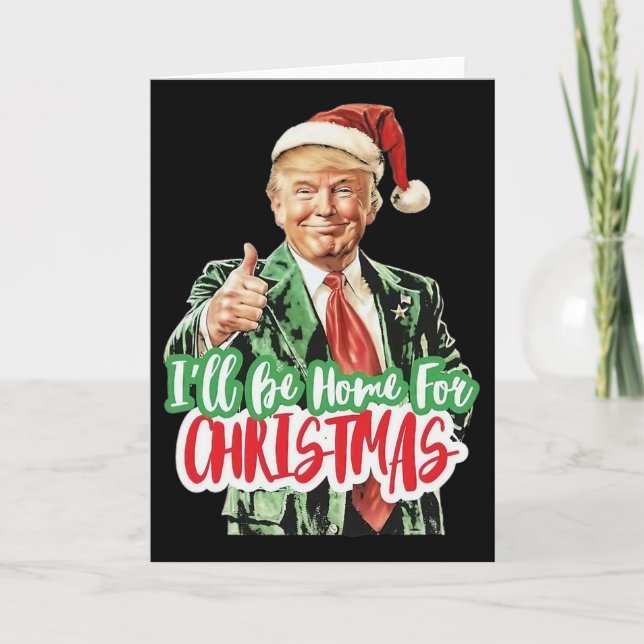 Santa Trump jag kommer hem till jul  Kort (Framsida)