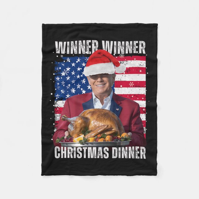 Santa Trump jul Humor Funny Trump Julafton Fleecefilt (Framsidan)