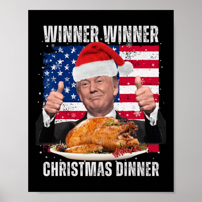 Santa Trump jul Humor Funny Trump Julafton Poster (Framsidan)