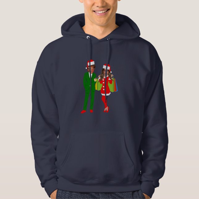 Santa trump melania hoodie (Framsida)