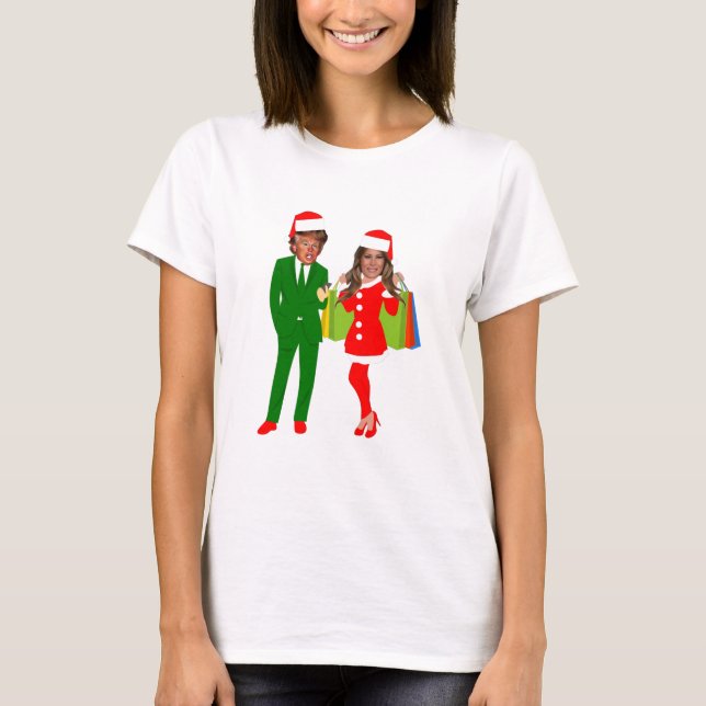 Santa trump melania t shirt (Framsida)