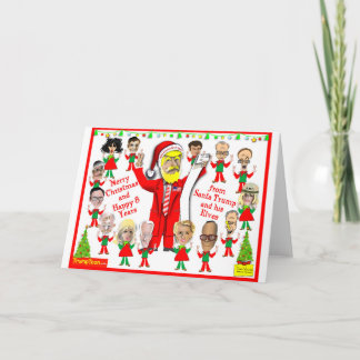 Santa Trump och hans älvar Helgkort
