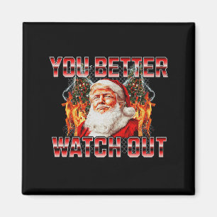 Santa Trump Santa Claus Kommer Till Stan 2024 Förh Magnet