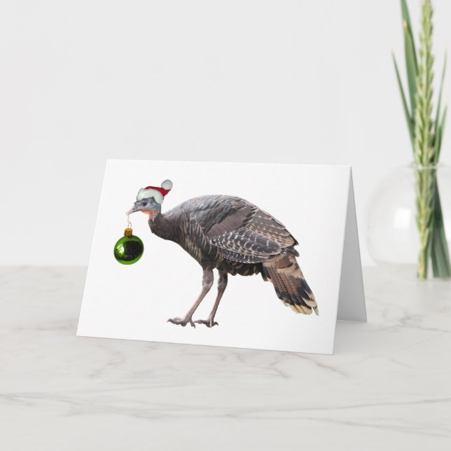 Santa Turkey Card Helgkort (Framsida)