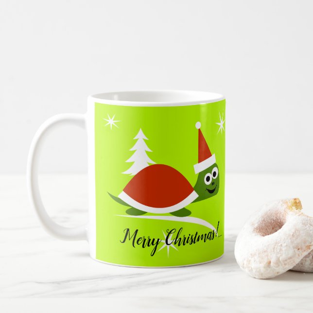 Santa Turtle God Jul Kaffe Kopp Mugg (Med munk)