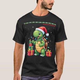 Santa Turtle jul ful jultröja rolig högtid T Shirt