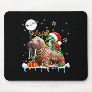 Santa Turtle Riding Walrus Reindeer Jul Sea Musmatta