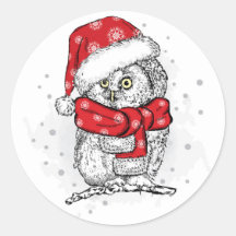 SANTA UGGLA Classic Round Sticker