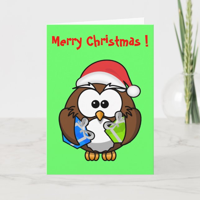 SANTA UGGLA HELGKORT (Framsida)
