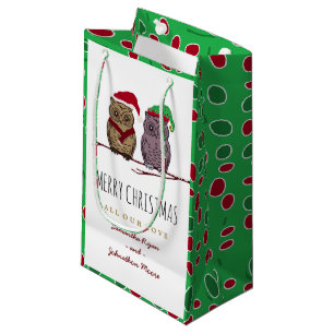 Santa Uggla och Elf Uggla Small Gift Bag