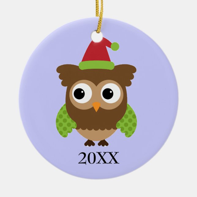 Santa Uggla Ornament (Framsidan)