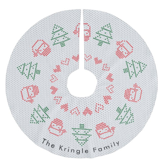 Santa Ugly jul Sweater Julgransmatta Borstad Polyester (Framsidan)