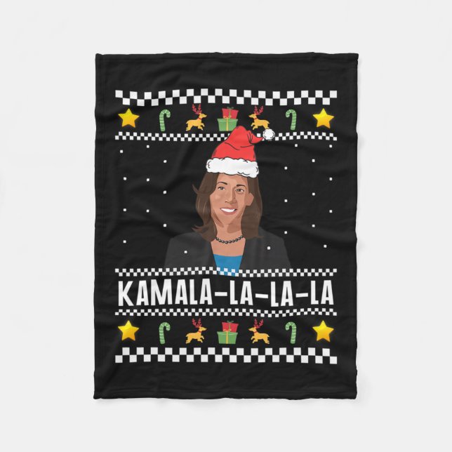 Santa Ugly jul Sweater Meme Fleecefilt (Framsidan)