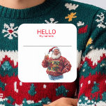 Santa Ugly Sweater Party Namn bricka Badge jul Fyrkantigt Klistermärke<br><div class="desc">*** Köp Avslutat Projektionsyta när du använder det här klistermärket som namn bricka*** Denna utformning kan vara personlig i det område som tillhandahålls genom att ändra foto och/eller text. Du kan också anpassa den genom att klicka på Anpassa den här mallen och sedan välja klicka för att anpassa ytterligare alternativ...</div>