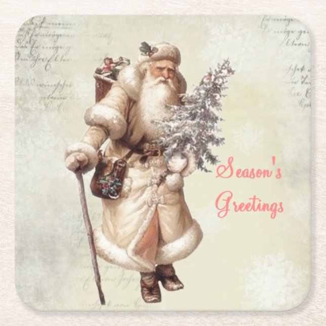Santa underlägg papper kvadrat (Framsidan)