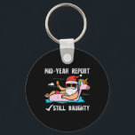 Santa Unicorn Floatie Still Naughty Funny Christma Nyckelring<br><div class="desc">Santa Unicorn Floatie Still Naughty Funny Christmas In July</div>
