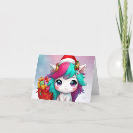 Santa Unicorn Helgkort